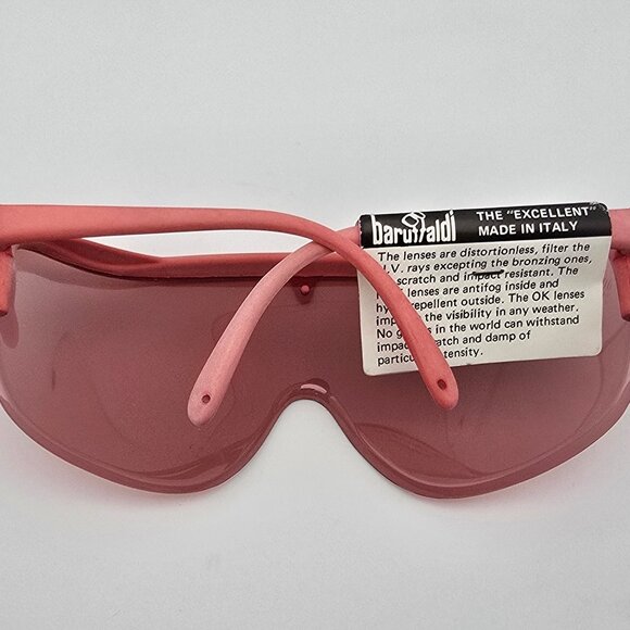 Brevettato Baruffaldi Pink Frame Pink Anti Fog Shield Wrap Sunglasses w/ Case main image 12
